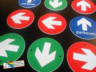 wandel- en fietsroute bordjes